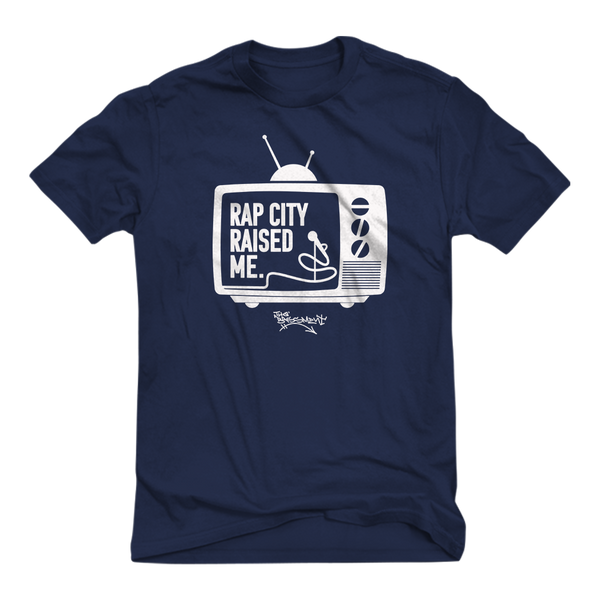 RAPCITYRAISEDME TEE - TV - NAVY BLUE