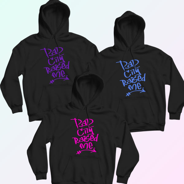 RAPCITYRAISEDME HOODIE - GRAF - BLACK