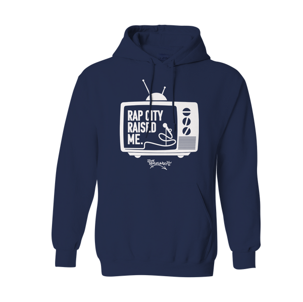 RAPCITYRAISEDME HOODIE - TV - NAVY BLUE