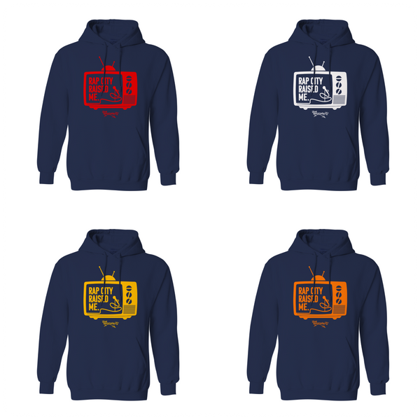 RAPCITYRAISEDME HOODIE - TV - NAVY BLUE