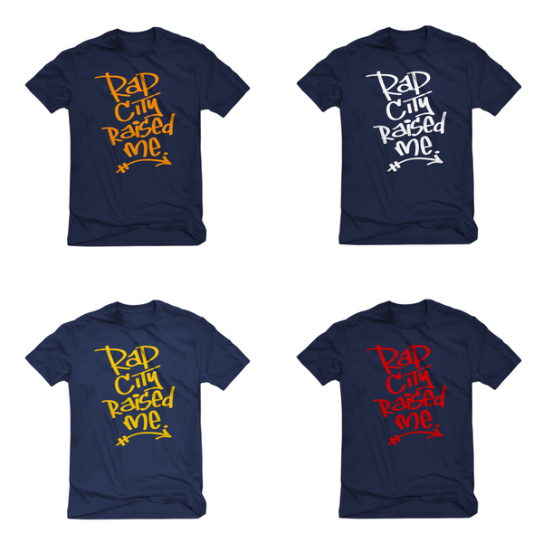 RAPCITYRAISEDME TEE - GRAF - NAVY BLUE