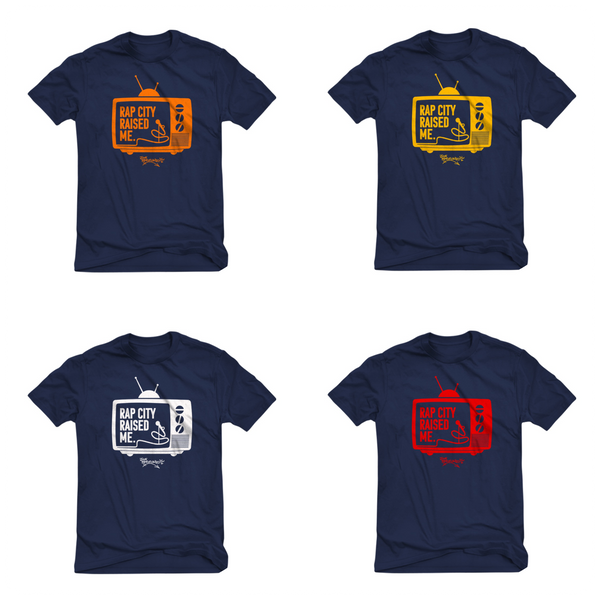 RAPCITYRAISEDME TEE - TV - NAVY BLUE