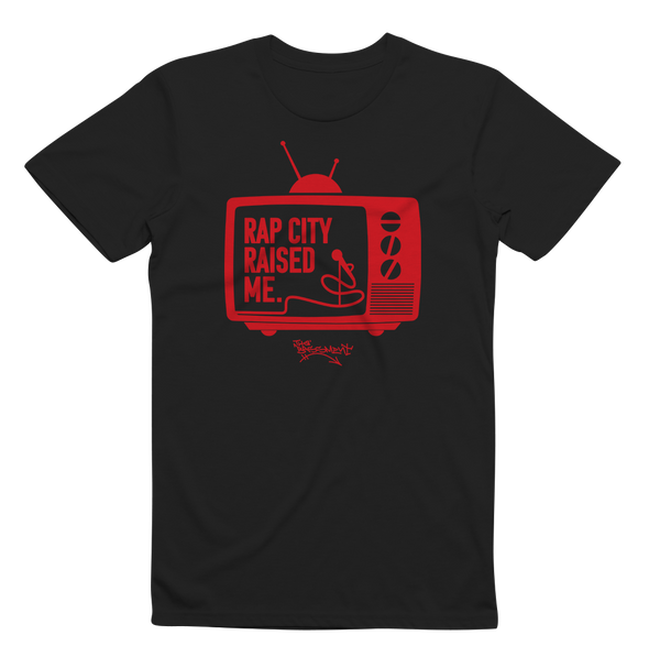 RAPCITYRAISEDME TEE - TV - BLACK