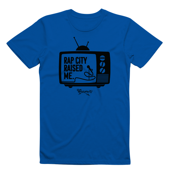 RAPCITYRAISEDME TV TEE - Blue/Blk