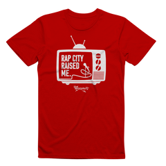 RAPCITYRAISEDME TV TEE - Red/Wht