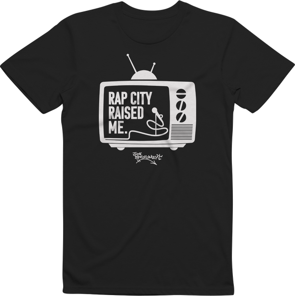 RAPCITYRAISEDME TV TEE - Blk/Wht