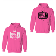 RAPCITYRAISEDME HOODIE - TV - LOUD PINK