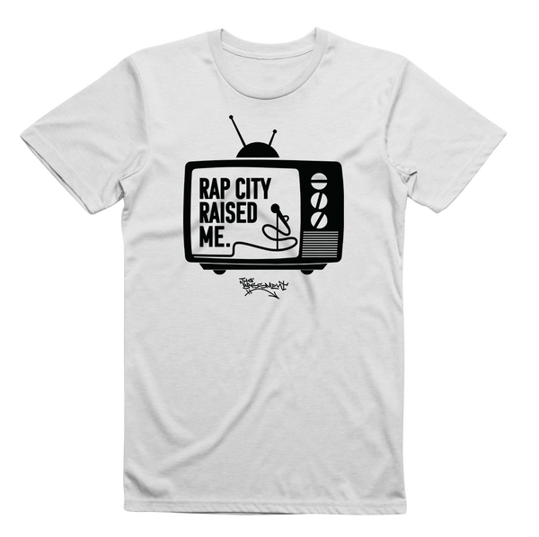 RAPCITYRAISEDME TV TEE - White/Blk