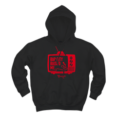 RAPCITYRAISEDME HOODIE - TV - BLACK
