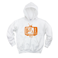RAPCITYRAISEDME HOODIE - TV - WHITE