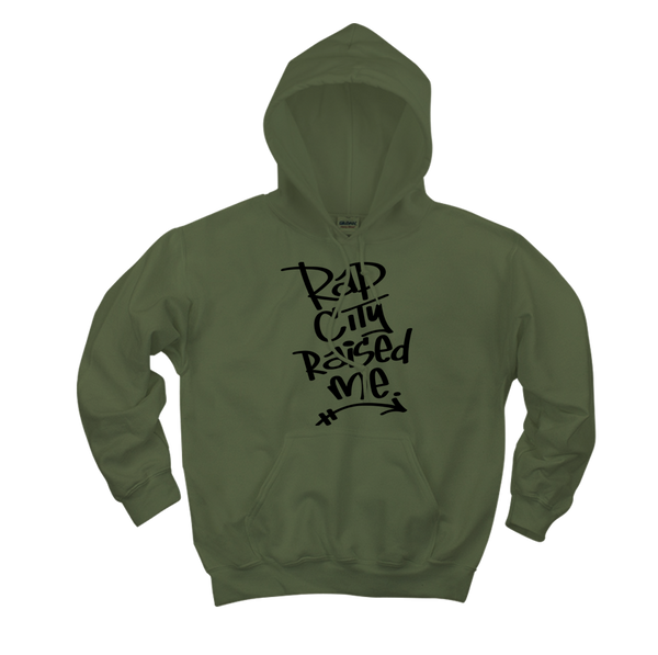 RAPCITYRAISEDME HOODIE - GRAF - ARMY GREEN