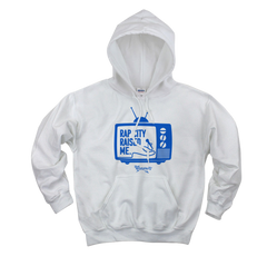 RAPCITYRAISEDME HOODIE - TV - WHITE