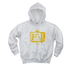 RAPCITYRAISEDME HOODIE - TV - WHITE
