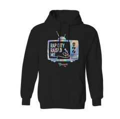RAPCITYRAISEDME HOODIE - TV - BLACK