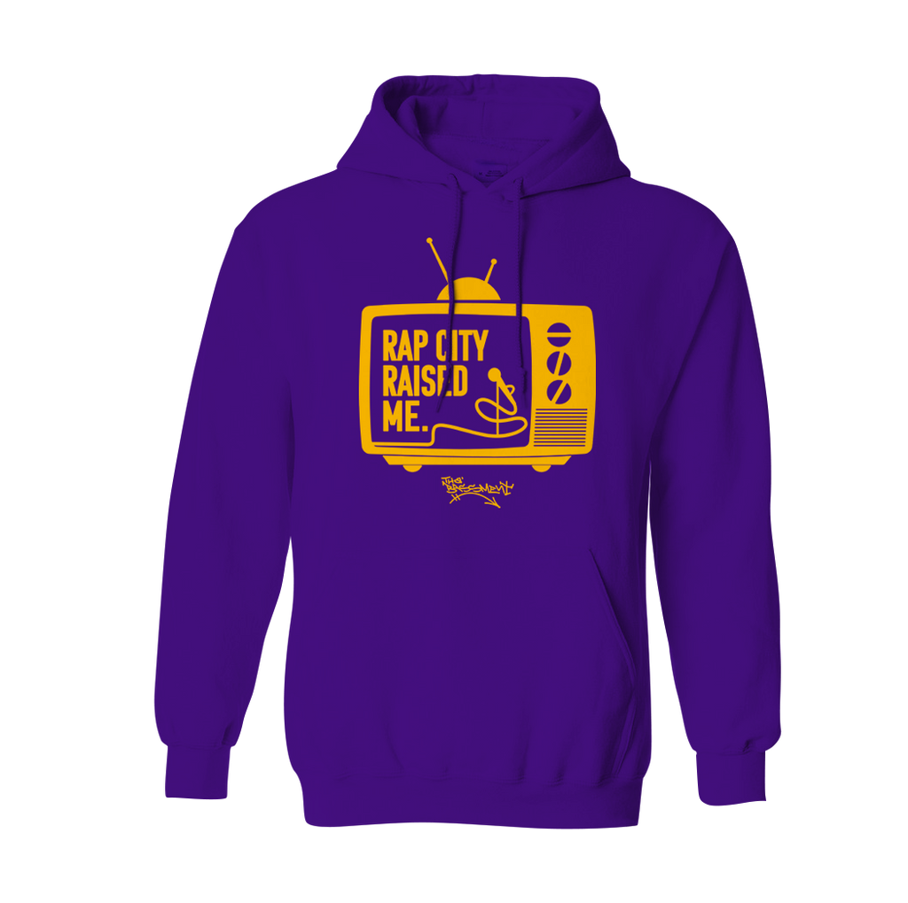 Rapcityraisedme Hoodie TV Purple