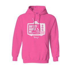 RAPCITYRAISEDME HOODIE - TV - LOUD PINK